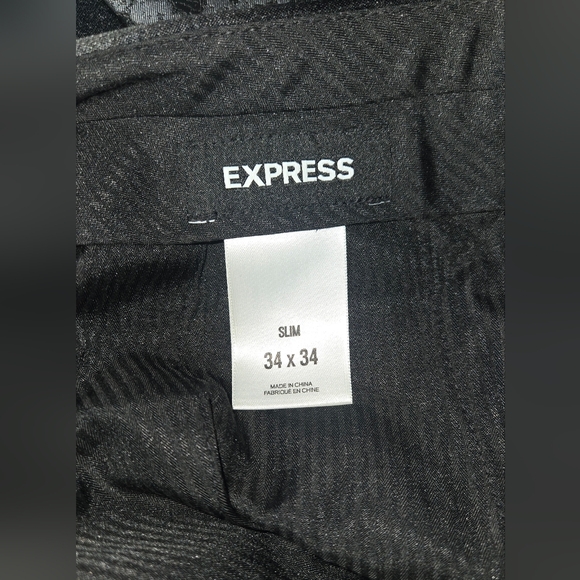 Express Slim Fit Snake Print Suit Jacket & Pants Set β 34x34 Pants - Picture 6 of 6